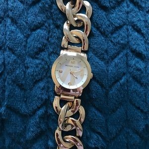 Michael Kors Runway Twist Gold Tone Chain Watch